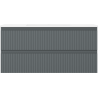 Mexen Rivel Badezimmerschrank 100 cm mit Waschbecken Otis, 2 Schubladen, geriffelt, graphit matt/weiß matt -