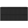 Mexen Rivel Badezimmerschrank 100 cm mit Waschbecken Otis, 2 Schubladen, geriffelt, schwarz matt - 91A20-10047-2-BFF71-W18M71