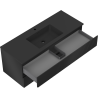 Mexen Rivel Badezimmerschrank 120 cm mit Waschbecken Otis, 2 Schubladen, geriffelt, schwarz matt - 91A20-12047-2-BFF71-W18M71