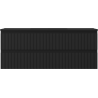 Mexen Rivel Badezimmerschrank 120 cm mit Waschbecken Otis, 2 Schubladen, geriffelt, schwarz matt - 91A20-12047-2-BFF71-W18M71