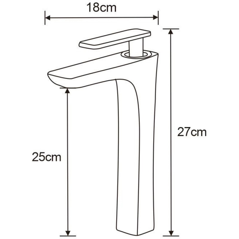 Mexen Indus hoher Waschtischarmatur, schwarz - 744610-70