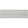 Mexen Rivel Badezimmerschrank 160 cm mit Waschbecken Otis, 2 Schubladen, geriffelt, grau matt/weiß matt -