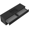 Mexen Rivel Badezimmerschrank 160 cm mit Waschbecken Otis, 2 Schubladen, gerillt, schwarz matt - 91A20-16047-2-BFF71-W18M71