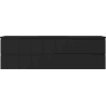 Mexen Rivel Badezimmerschrank 160 cm mit Waschbecken Otis, 2 Schubladen, gerillt, schwarz matt - 91A20-16047-2-BFF71-W18M71