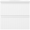 Mexen Rivel Badezimmerunterschrank 50 cm mit Waschbecken Vela, 2 Schubladen, geriffelt, weiß matt - 91A20-05047-2-BFF01-W23M01