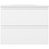 Mexen Rivel Badezimmerschrank 60 cm mit Waschbecken Vela, 2 Schubladen, geriffelt, Weiß Matt - 91A20-06047-2-BFF01-W23M01