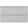 Mexen Rivel Badezimmerschrank 80 cm mit Waschbecken Vela, 2 Schubladen, gerillt, graumatt/weißmatt - 91A20-08047-2-BFF62-W23M01