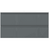 Mexen Rivel Badezimmerschrank 90 cm mit Waschbecken Vela, 2 Schubladen, geriffelt, Graphit matt/Weiß matt -