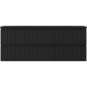 Mexen Rivel Badezimmerschrank 120 cm mit Waschbecken Vela, 2 Schubladen, geriffelt, schwarz matt - 91A20-12047-2-BFF71-W23M71