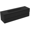 Mexen Rivel Badezimmerschrank 160 cm mit Waschbecken Vela, 2 Schubladen, geriffelt, schwarz matt - 91A20-16047-2-BFF71-W23M71