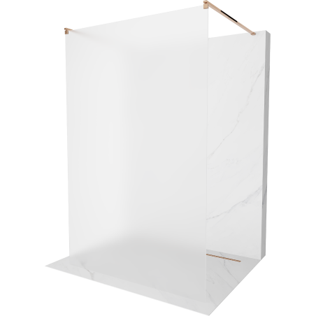 Mexen Kioto freistehende Duschwand 100 x 200 cm, 8 mm, rosa Gold - 800-100-002-60-30