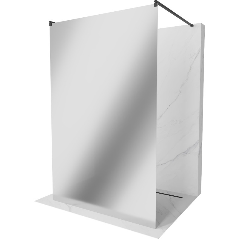Mexen Kioto Freistehende Duschwand 110 x 200 cm, Spiegelglas 8 mm, schwarz - 800-110-002-70-50