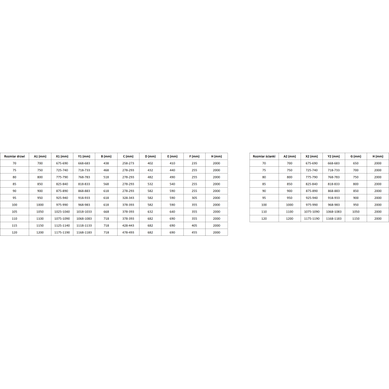 Mexen Mist-H T Duschkabine, nach links öffnend, 110 x 90 cm, transparent, gold - 8A5T-110-090-50-00-L