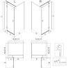 Mexen Mist-H T Duschkabine schwenkbar links 105 x 110 cm, transparent, gold - 8A5T-105-110-50-00-L