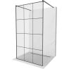 Mexen Kioto Freistehende Duschwand 110 x 200 cm, schwarzes Gitter 8 mm, schwarz - 800-110-002-70-77