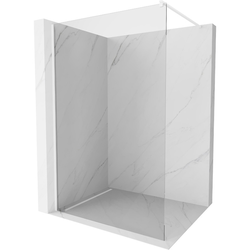 Mexen Kioto Walk-In-Duschwand 50 x 200 cm, transparent 8 mm, weiß - 800-050-101-20-00