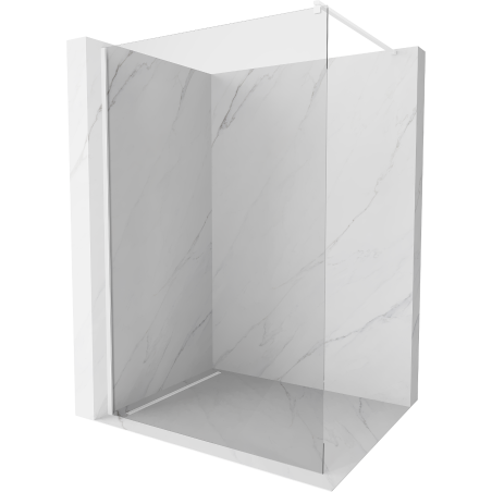 Mexen Kioto Duschwand Walk-in 50 x 200 cm, transparent 8 mm, weiß - 800-050-101-20-00
