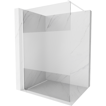 Mexen Kioto Duschwand Walk-in 70 x 200 cm, transparent/matt 8 mm, weiß - 800-070-101-20-35