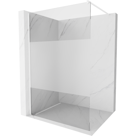 Mexen Kioto Duschwand Walk-in 90 x 200 cm, transparent/frost 8 mm, weiß - 800-090-101-20-35