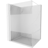 Mexen Kioto Duschwand Walk-in 100 x 200 cm, transparent/mattiert 8 mm, weiß - 800-100-101-20-35