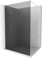 Mexen Kioto Duschwand Walk-In 80 x 200 cm, Graphit 8 mm, Weiß - 800-080-101-20-40
