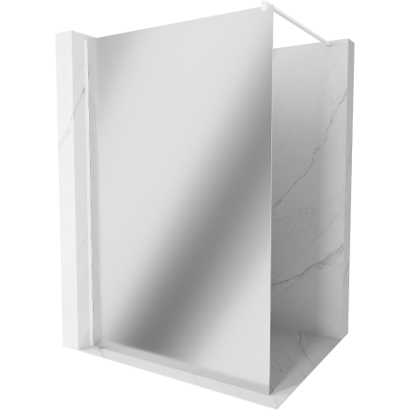 Mexen Kioto Duschwand Walk-in 80 x 200 cm, Spiegel 8 mm, weiß - 800-080-101-20-50