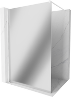 Mexen Kioto Duschwand Walk-in 80 x 200 cm, Spiegel 8 mm, weiß - 800-080-101-20-50