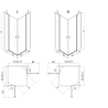 Mexen Mist Duo Duschkabine schwenkbar 100 x 70 cm, transparent, gebürstetes Gold - 8A4-100-070-55-00