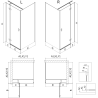 Mexen Mist-H T Duschkabine schwenkbar links 80 x 90 cm, transparent, schwarz - 8A5T-080-090-70-00-L