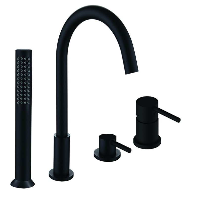 Mexen Alma Badewannenarmatur, schwarz - 75032-70
