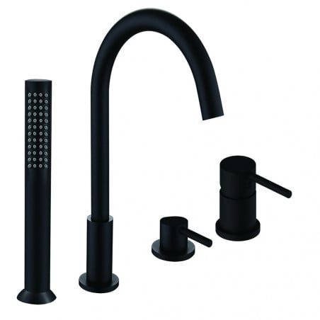 Mexen Alma Badewannenarmatur, schwarz - 75032-70