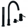 Mexen Alma Badewannenarmatur, schwarz - 75032-70