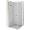 Mexen Roma Schwenkbare Duschkabine 70 x 70 cm, transparent, gold - 854-070-070-50-00