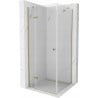 Mexen Roma Duschkabine schwenkbar 80 x 80 cm, transparent, gold - 854-080-080-50-00