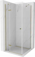 Mexen Roma Duschkabine 90 x 90 cm, transparent, gold - 854-090-090-50-00