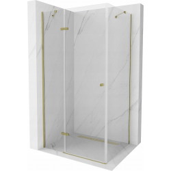 Mexen Roma kippbare Duschabtrennung 70 x 90 cm, Transparent, Gold - 854-070-090-50-00