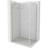 Mexen Roma Duschecke Duschkabine 70 x 90 cm, transparent, gold - 854-070-090-50-00