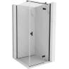 Mexen Mist-H T Duschkabine rechts angeschlagen 80 x 80 cm, transparent, schwarz - 8A5T-080-080-70-00-P