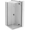 Mexen Mist-H T Duschkabine mit rechte Tür 95 x 95 cm, transparent, schwarz - 8A5T-095-095-70-00-P