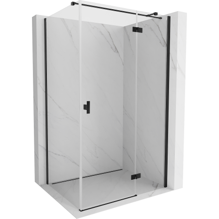 Mexen Mist-H T Duschkabine zum Öffnen rechts 90 x 70 cm, transparent, schwarz - 8A5T-090-070-70-00-P
