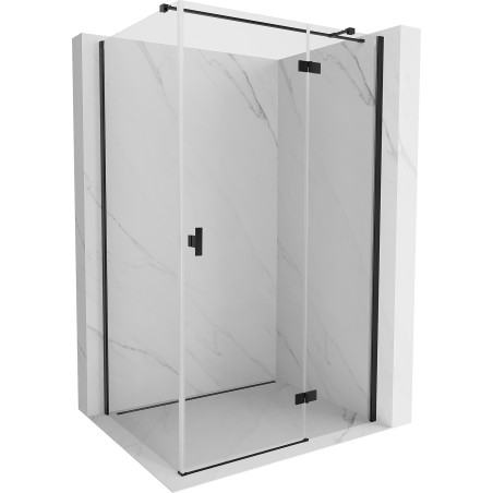 Mexen Mist-H T Duschkabine rechts öffnend 110 x 75 cm, transparent, schwarz - 8A5T-110-075-70-00-P