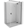 Mexen Mist-H T Duschkabine schwenkbar rechts 80 x 100 cm, transparent, schwarz - 8A5T-080-100-70-00-P