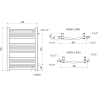 Mexen Ares Seitlicher Badezimmerheizkörper 700 x 500 mm, 286 W, weiß - W102-0700-500-00-20-S