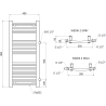 Mexen Ares seitlicher Badheizkörper 900 x 400 mm, 312 W, schwarz - W102-0900-400-00-70-S