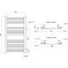 Mexen Ares seitlicher Badezimmerheizkörper 900 x 500 mm, 372 W, schwarz - W102-0900-500-00-70-S