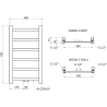 Mexen Bolt Badezimmerheizkörper 700 x 400 mm, 165 W, Anthrazit - W126-0700-400-00-66