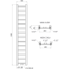 Mexen Bolt Badezimmerheizkörper 1800 x 300 mm, 351 W, weiß - W126-1800-300-00-20
