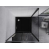 Mexen Apia Schiebeduschkabine 100 x 100 cm, transparent, Chrom + Duschwanne Flat, schwarz - 840-100-100-01-00-4070