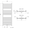 Mexen Zing Heizkörper 1200 x 500 mm, 513 W, Anthrazit - W128-1200-500-00-66