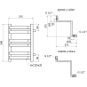 Mexen Loop Eck-Badezimmerheizkörper 500 x 375 mm, 253 W, Anthrazit - W129-0500-350-00-66